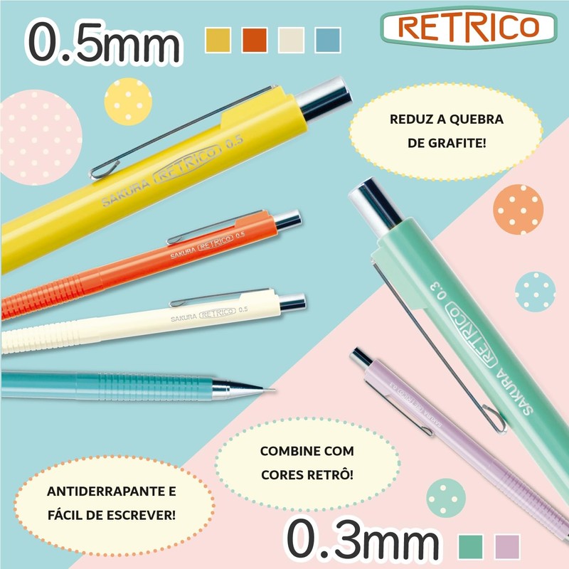 Retorico NS203R 20 Mechanical Pencil, 0.01 inch (0.3 mm), HB