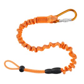 Tool Lanyards for Power Tools, Coiled Lanyard Tether Stretchy Leash with Aluminum Screw Lock Carabiner Clip Heavy Duty Load Capacity 33lbs(15kg) for Drill Hammer Pruning Shear