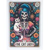 Half a Donkey The Cat Lady Tarot Card Large Cotton