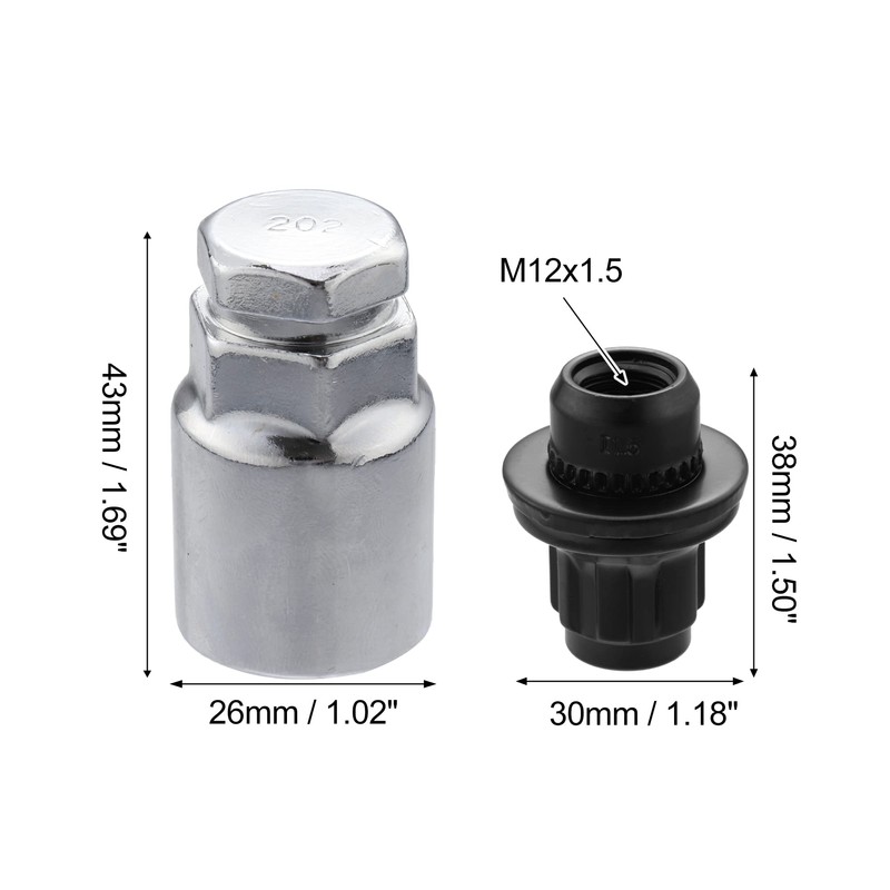 ACROPIX Car Wheel Lock Lug Nuts Set Anti-Theft Lug Nuts