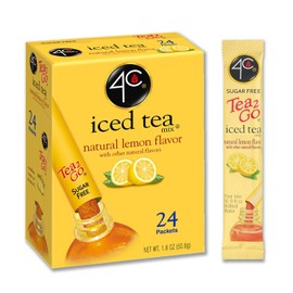 4C Lemon Tea Drink Concentrate Sugar Free Flavor Enhancer 24 Pack Stix
