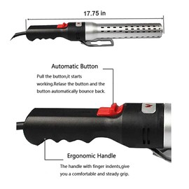 LuckyStar Electric Fire Starter, Charcoal Starter, BBQ Smoker, Grill Starter, Chemical Free Heated Air with Built-in Blower (Red)