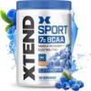XTEND Sports BCAA Powder Blue Raspberry - Amino Acids and Electrolytes for Hydration, 30 Servings, 348g, 1 Count / XTEND 스포츠 BCAA 파우더 블루 라즈베리 스 - 아미노산으로 및 수분 공급을 위한 전해질 30인분, 348g, 1개