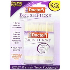 The Doctor's BrushPicks | Interdental Toothpicks | 275 Count | Pack of 2 | Safely Removes Food Debris