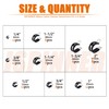 ISPINNER 80pcs Cable Clamps Assortment Kit, 304 Stainless Steel Rubber