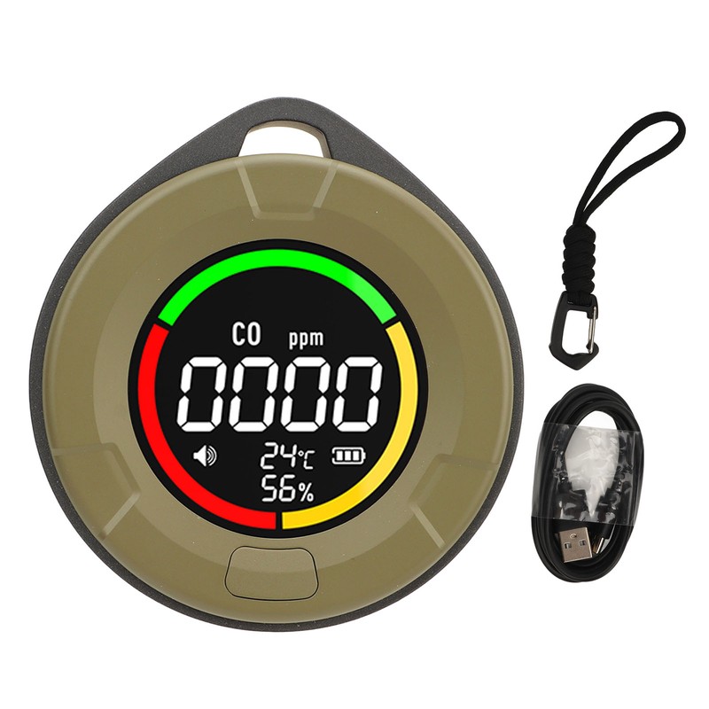 CO Detector Alarm Humidity Temperature Detection Backlit Display Air Detector