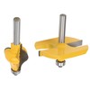 2pcs 8mm Shank Armrest Handrail Router Bit Set with Bearing