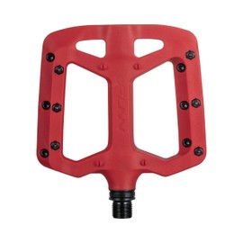Funn Taipan Glass Fiber Reinforced Thermoplastic Bike Pedals with 9/16-inch CrMo Axles and Shin-Friendly Pins for MTB/BMX/Urban/Gravel Riding (Red)