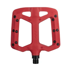 Funn Taipan Glass Fiber Reinforced Thermoplastic Bike Pedals with 9/16-inch CrMo Axles and Shin-Friendly Pins for MTB/BMX/Urban/Gravel Riding (Red)