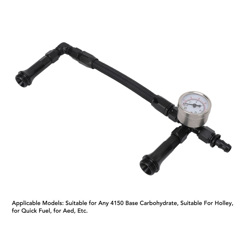 Fuel Line with Pressure Gauge Dual Feed Smooth Fuel Flow