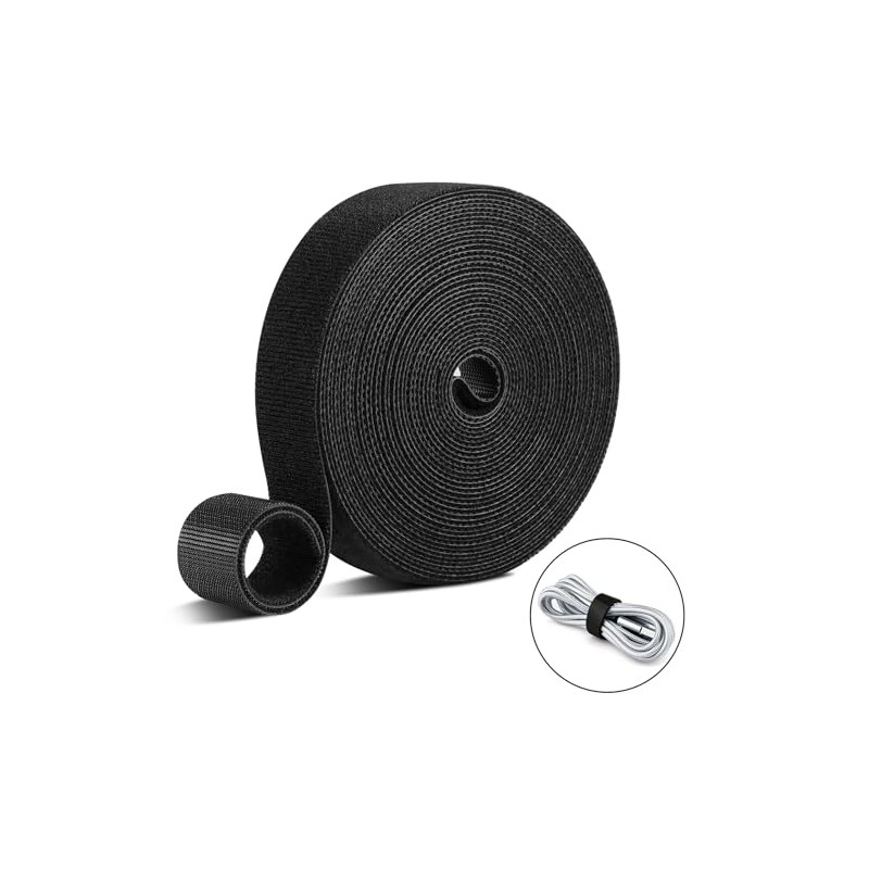 Wanme Bridas Reutilizables para Cables,Ajustables de Nylon Sujetacables Reutilizables de
