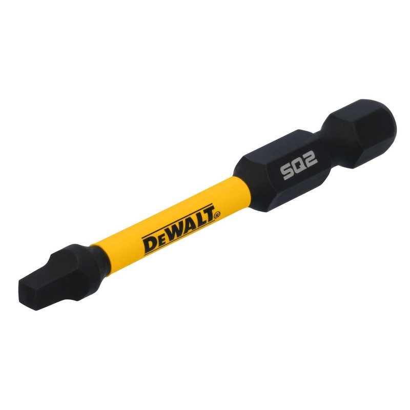 DEWALT Flextorq Impact Bits SQ2 Square 2-in, HSS Screw Bits,
