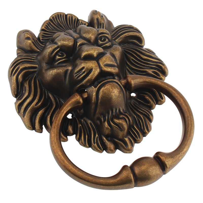 HOJLKLD 156 mm/6 Inch Lion Head Knocker, Classical Decorative Front