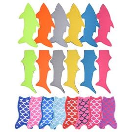 20 Pack Ice Pop Holders Popsicle Holder Bags Mermaid and Shark Ice Pop Sleeves Freezer Pop Holders Bags