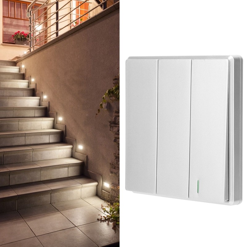 TDL‑9987‑3 Wireless Switch Remote Control 3 Button Panel Wall Mounted