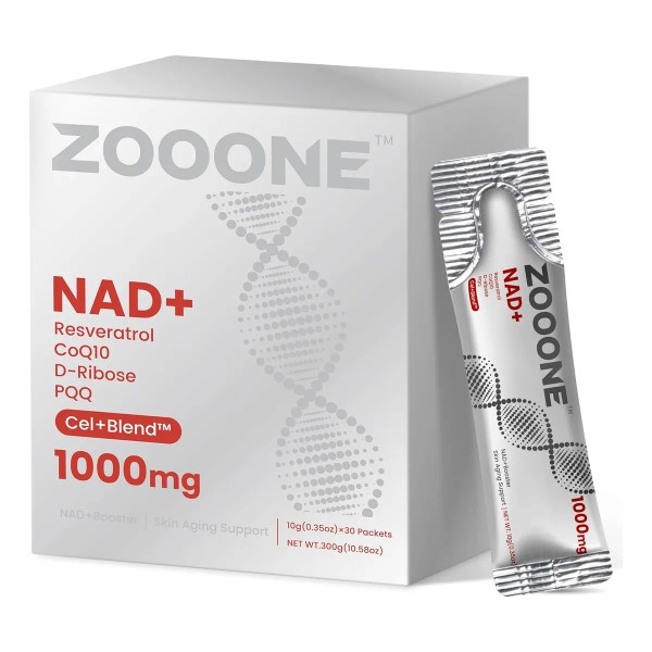 Zooone 1000mg Nad+ Berry Flavor Drink Mix Skin Aging Support