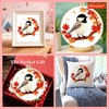 Zhenqing Black-Capped Chickadee Embroidery Kit for Beginners, Autumn Bird Needlework