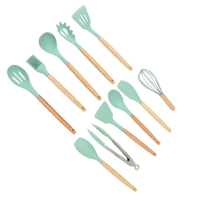 12PCS Kitchen Utensil Set Silicon Cooking Utensils Set with Holder