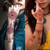 12 Sheets Brown Henna Tattoos Kit, Waterproof Temporary Tattoo Kits,