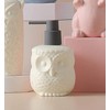 123Arts Ceramic Owl Shape Soap Dispenser Soap Bottle Lotion Bottle