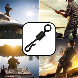 JIXIWANG 30 Pieces Quick Change Swivels Fishing Barrel Swivel Rolling Fishing It Is A Necessary Fishing Accessory For Anglers