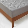 NUZAMAS Waterproof Solid Color Euro Queen Quilted Embossed Mattress Protector