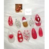 Strawberry Parfait Handmade Nail Tips - Ballerina / 딸기 파르페