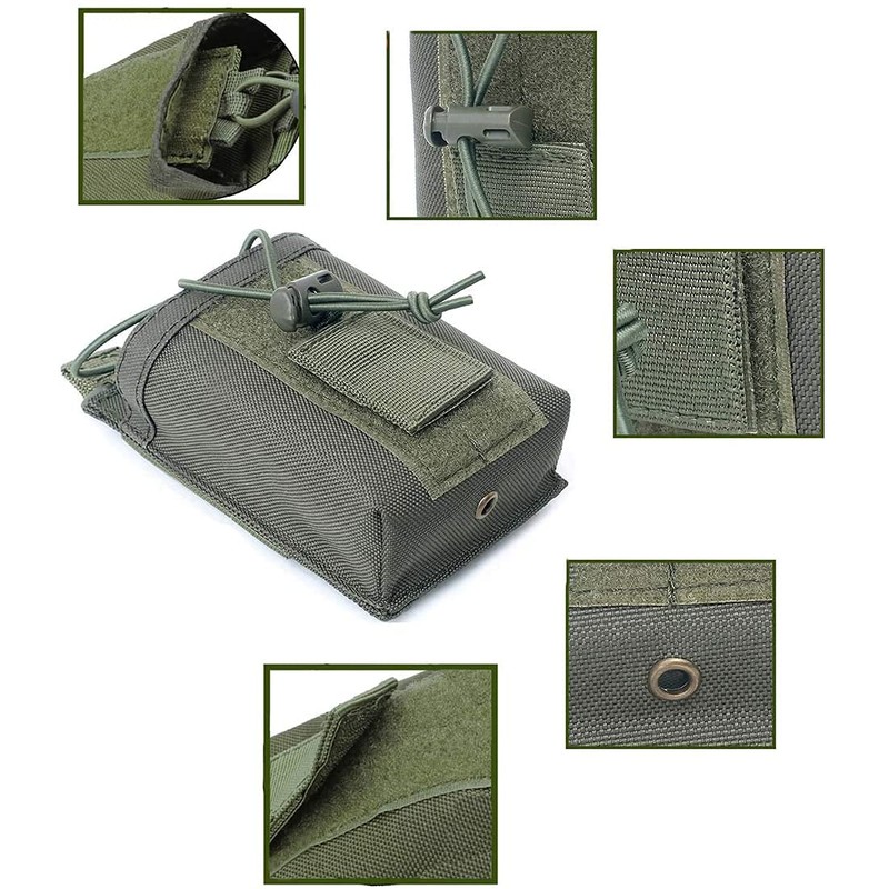 YAKASO Tactical Radio Pouch - 1000D Tactical Molle Adjustable Two