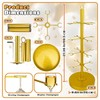Leemeexaa Gold Champagne Tower Set of 2 Metal Cocktail Tree