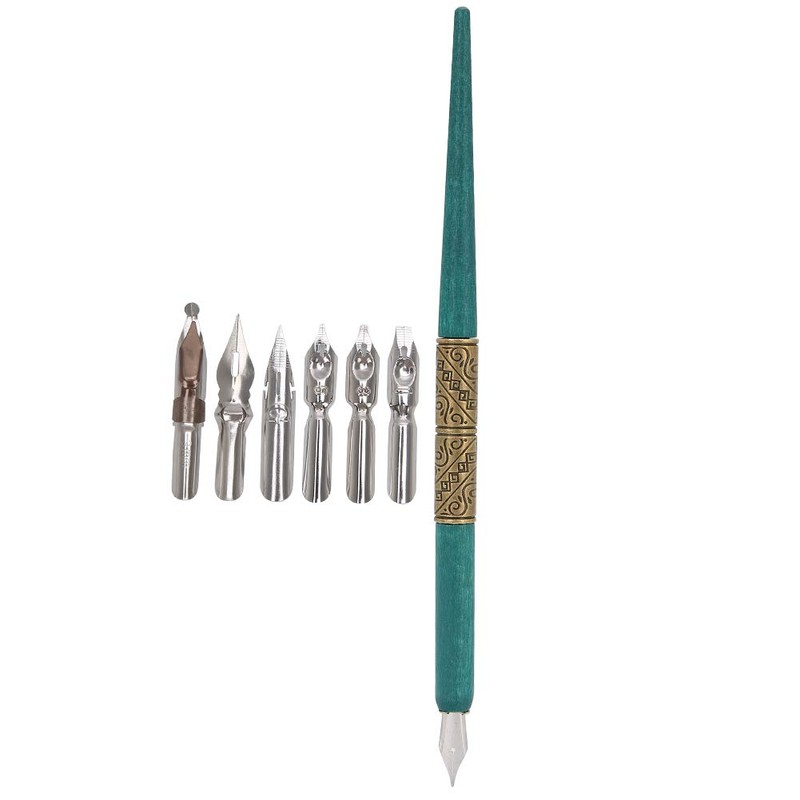 Qinlorgon Calligraphy Pen, Smooth Dip Pen Set, Light Weight for