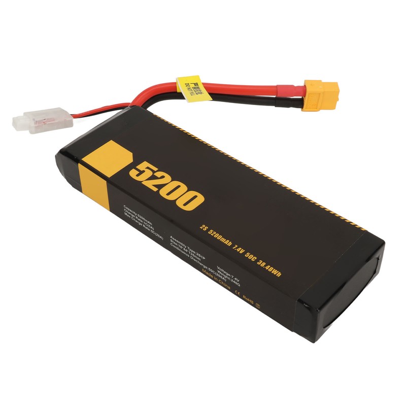2S Lipo Battery 5200mah 50C 7.4V RC Airplane Car Lipo