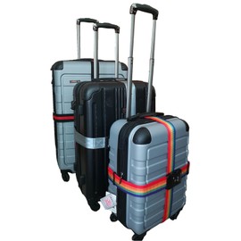 2pcs A99golf TSA air baggage Airplane golf bag Strap Luggage belt 3 Digital Dial Combination Safe Suitcase Lock Luggage Straps Adjustable Suitcase Belts Heavy Duty Non-Slip Travel Luggage Straps Black