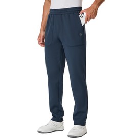 HOdo 34"/36" Inseam Mens Tall Sweatpants Water Resistant Fleece Lined Pants Men with 3 Pockets Workout Joggers Navy-36-L