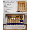 Kitsure Silverware Organizer - Expandable Bamboo Kitchen Drawer Organizer for