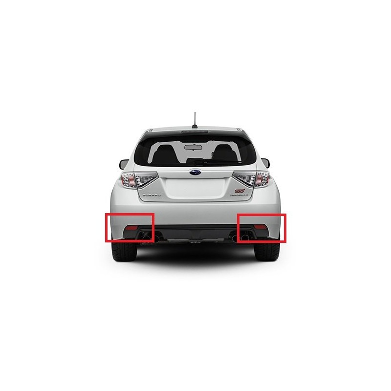 2x Red Lens Rear Bumper Reflector LED Fog Tail Stop