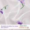 Viviland Floral Duvet Cover Queen Size, Purple Flower Zipper Closure