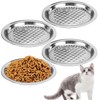 Apatal 3PCS Stainless Steel Cat Bowls, 13.3" Dia Shallow Cats