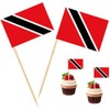 100 Pcs Trinidad and Tobago Toothpick Flag Trinidad & Tobago