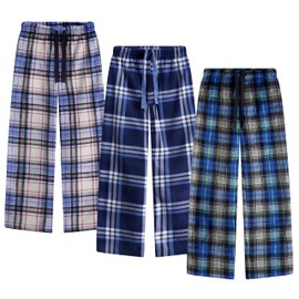US Angels Boys Pajama Pants - 3 Pack, Boys' Sleepwear, Breathable and Soft PJ Pants, Pajama Bottoms for Teens, Youths, and Kids - Size 7 8 10-12 14-16