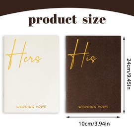 Wedding Vow Books, Gold Foil Lettering Vow Books His and Hers Wedding Registry Gifts Ideas for Bride & Groom Time Capsule Love Letter Perfectly Sized with Plenty of Pages