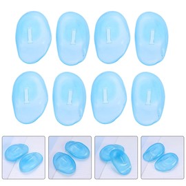 Healeved Ear Protection Shower 24 Pcs Reusable Ear Covers Rubber Ear Salon Ear Protection Ear Shield Hairdressing Ear Covers Blue Accessories Beauty Care Silica Gel Two Piece Suit