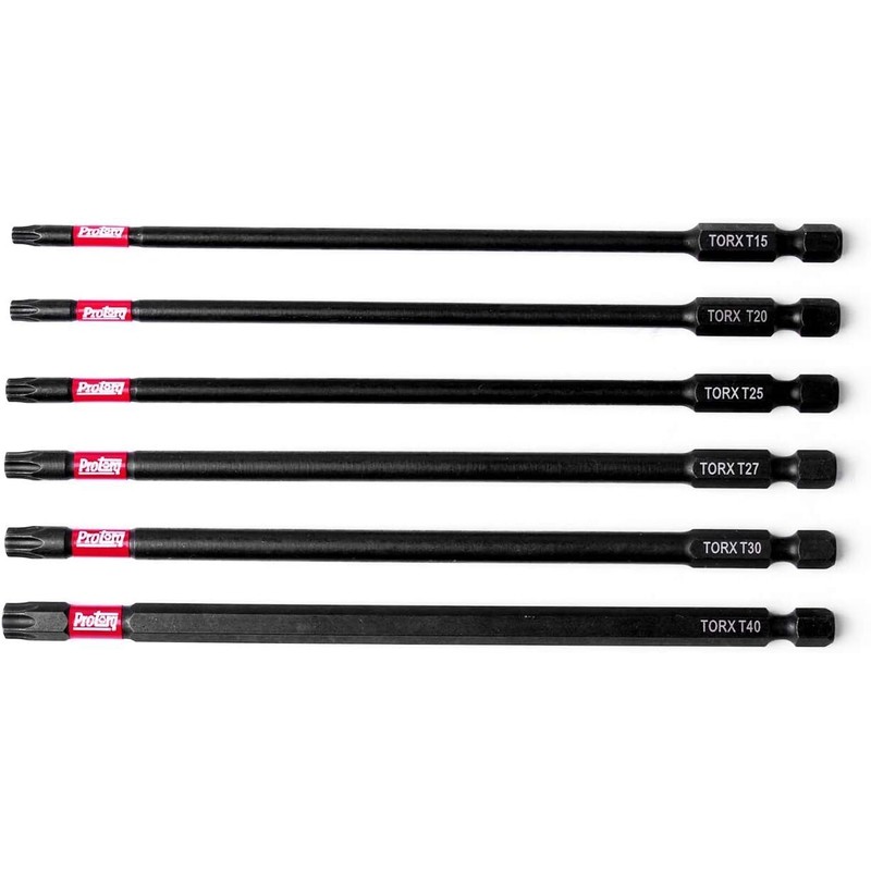 Protorq 6Pc Torx15 T40 6 Inch Power Bits Set With