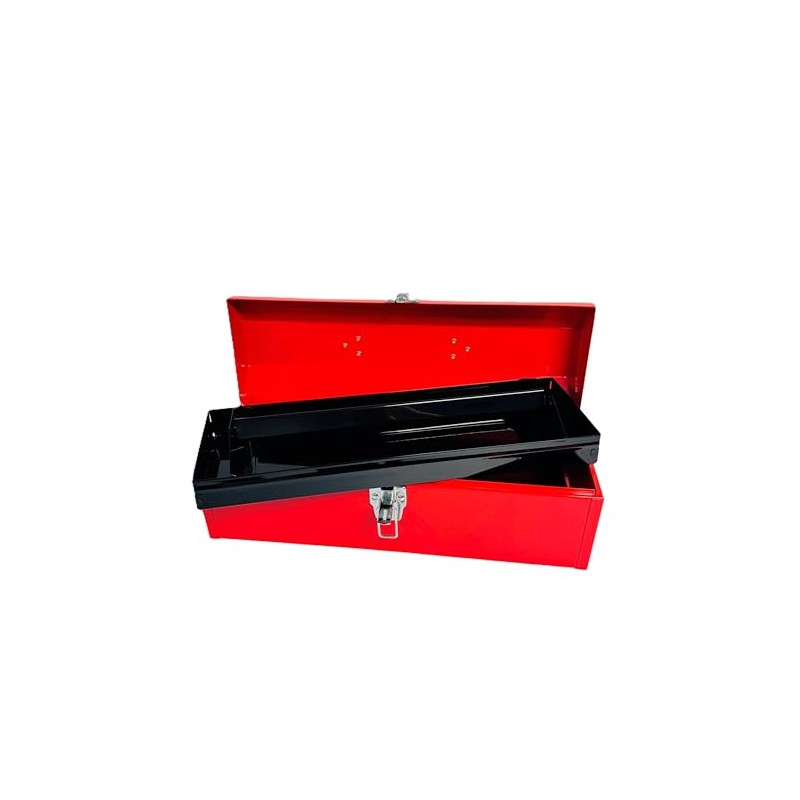 Homak Steel Hip Roof Tool Box, Red, Short, 19 Inches