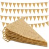 48Pcs Burlap Banner Bunting, BetterJonny 36Ft Burlap Triangle Flag DIY