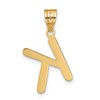 Real and Solid 14K Yellow Gold Polished Bubble Letter K