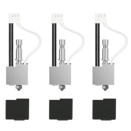 3-Pack Hardened Hotend for Cobra S1 Combo 0.2 mm 0.4 mm 0.6 mm, Print Head Extruder Kit, Hot End Heating Block, Heating Rod, Heating Rod, Thermistor, Brass Nozzle for Anycubic 3D Printer Accessories