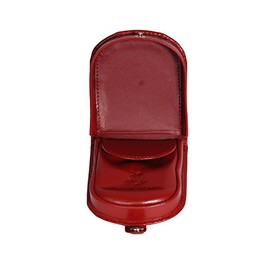 House of Luggage HLGRT Genuine Luxury Leather Wallet Loose Bag Change Tray Case with Gift Box, red, coin purses