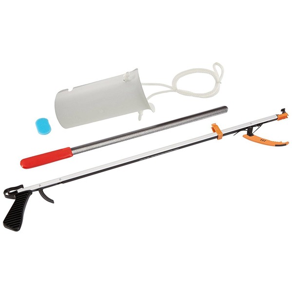 Sammons Preston Basic Assistive Device Kit II, Reaching Tools for Limited Range of Motion and Mobility, Long Handle Extension Tools, Shoehorn Dressing Aid, Sock Aid and 26" Reacher