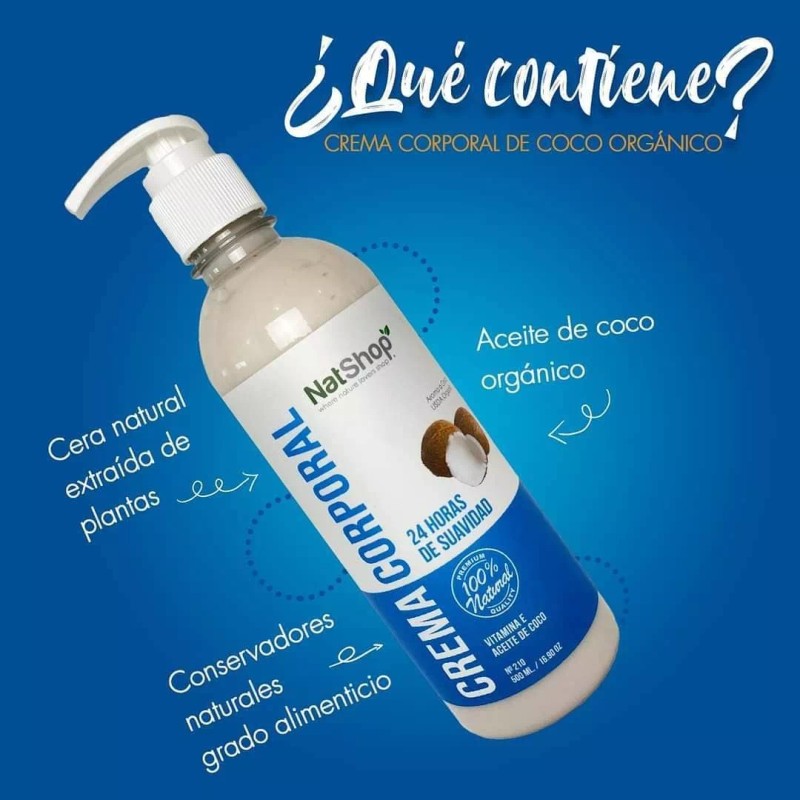 Natshop Crema Corporal De Coco (500 Ml)