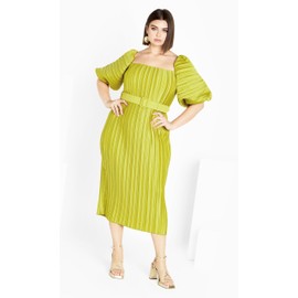 City Chic Women's Plus Size Dress - Krista Pleat, 22